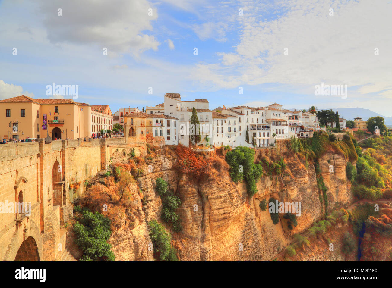 Ronda, famoso Puente Nuevo'arco del ponte Foto Stock