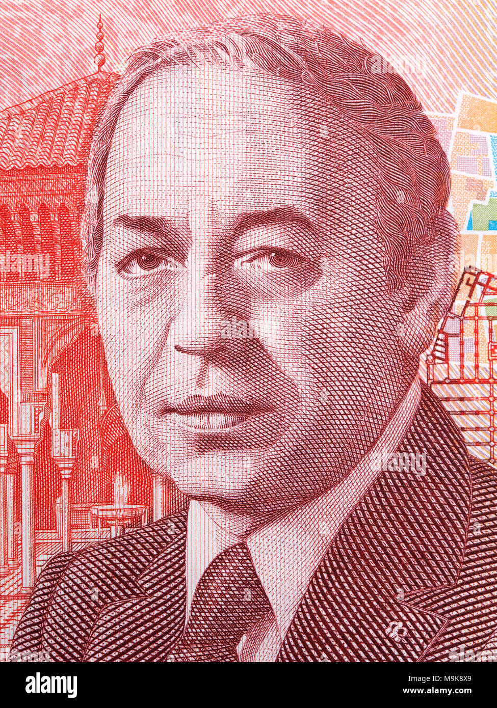 Hassan II del Marocco, ritratto da denaro Foto Stock