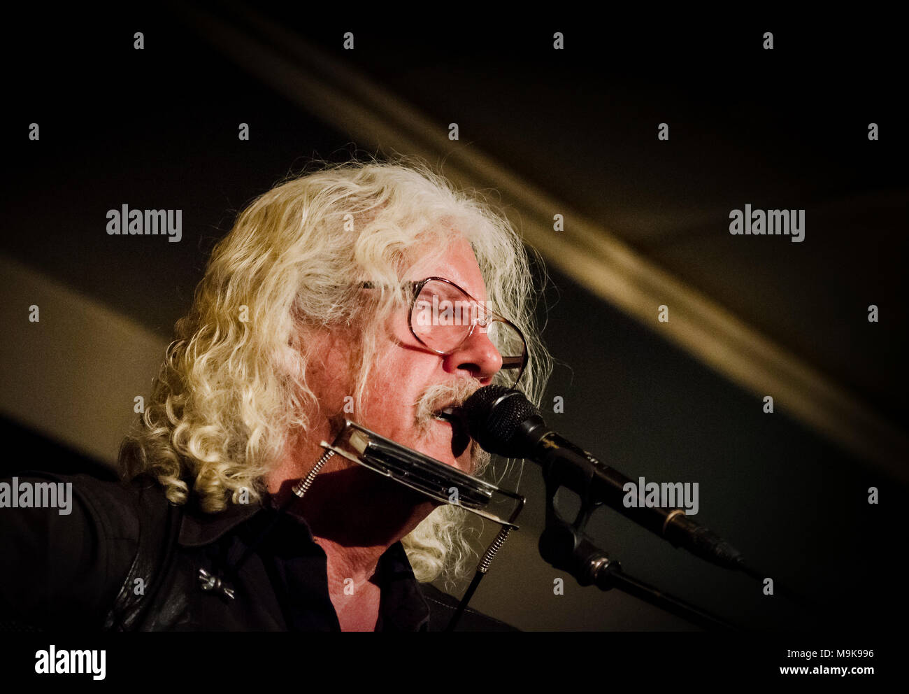 Arlo Guthrie sul palco a Örebro ,Svezia Foto Stock