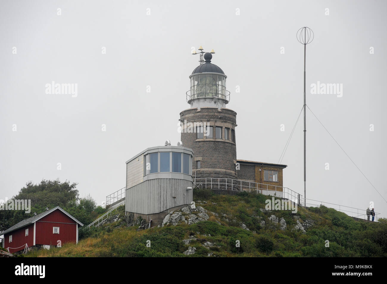 Kullens fyr (Kullen Faro) in Kullaberg riserva naturale su una penisola Kullaberg in Molle, Skane, Svezia. Il 15 agosto 2010, è il più potente l Foto Stock