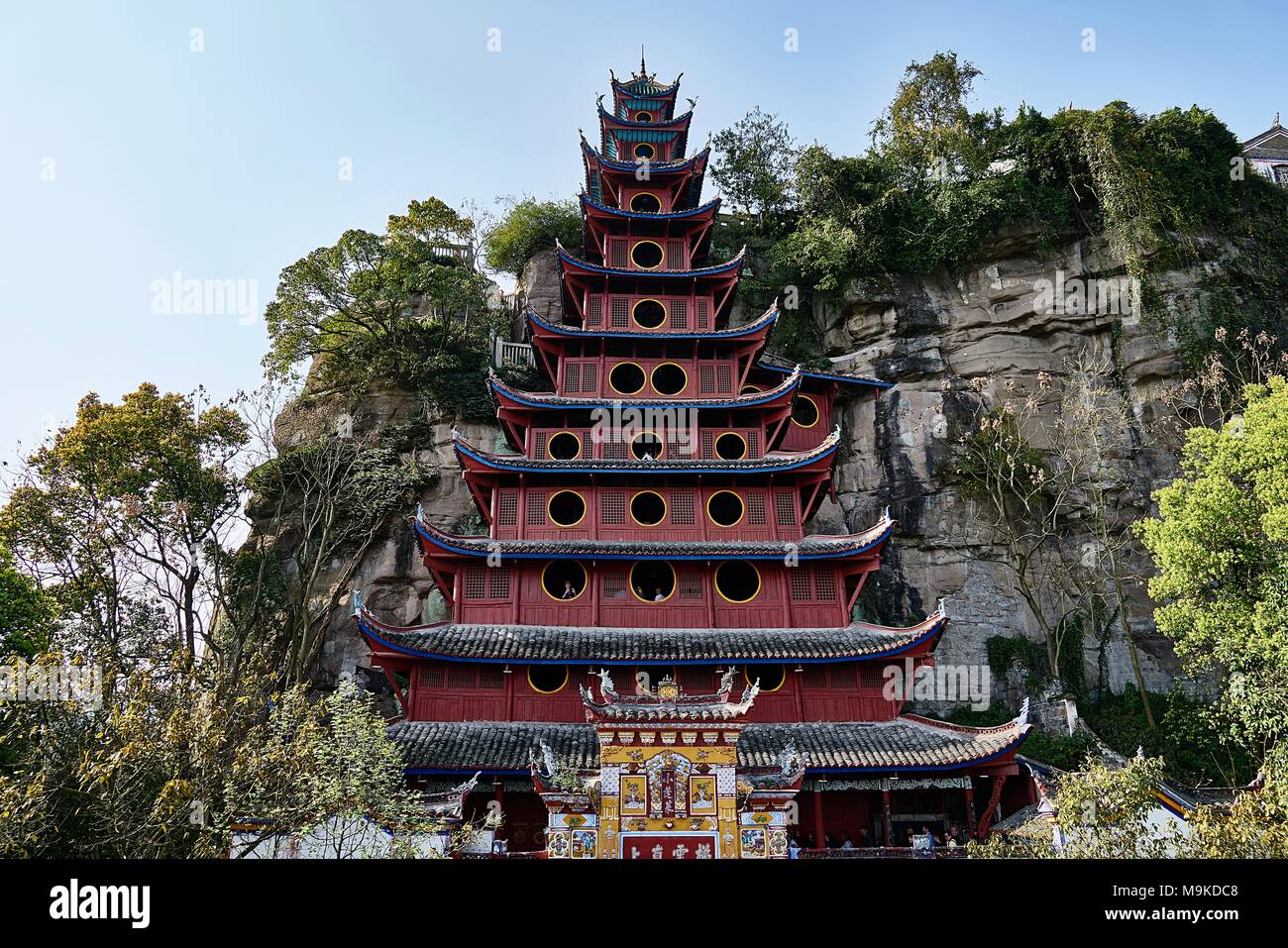 Tempio Sibaozhai, Cina Foto Stock