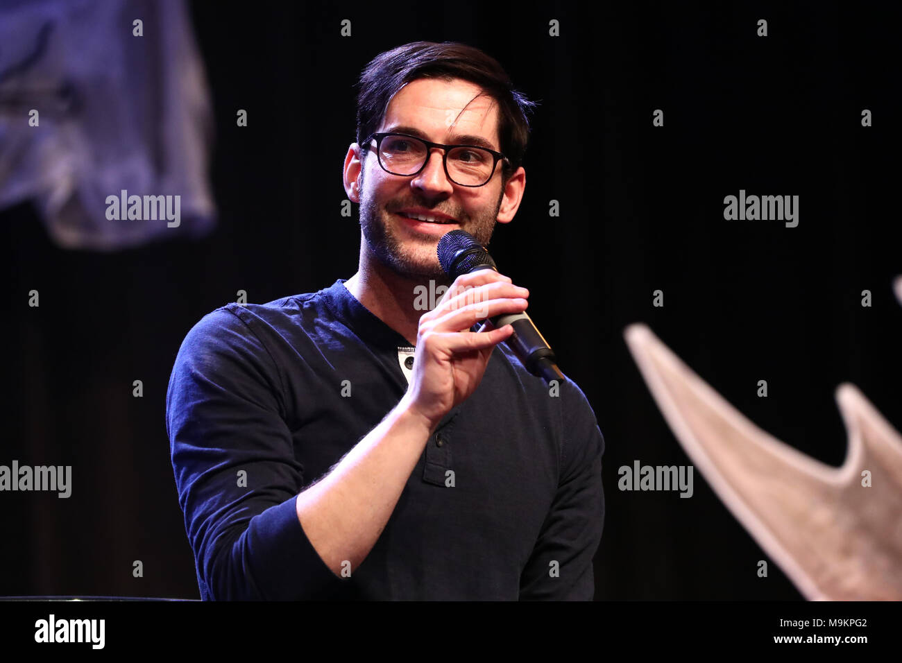 Bonn, Germania, 25.3.18, Tom Ellis ( Lucifero Morningstar ) frequentare la magia con 2018, Credit: Holger molto/Alamy Live News Foto Stock