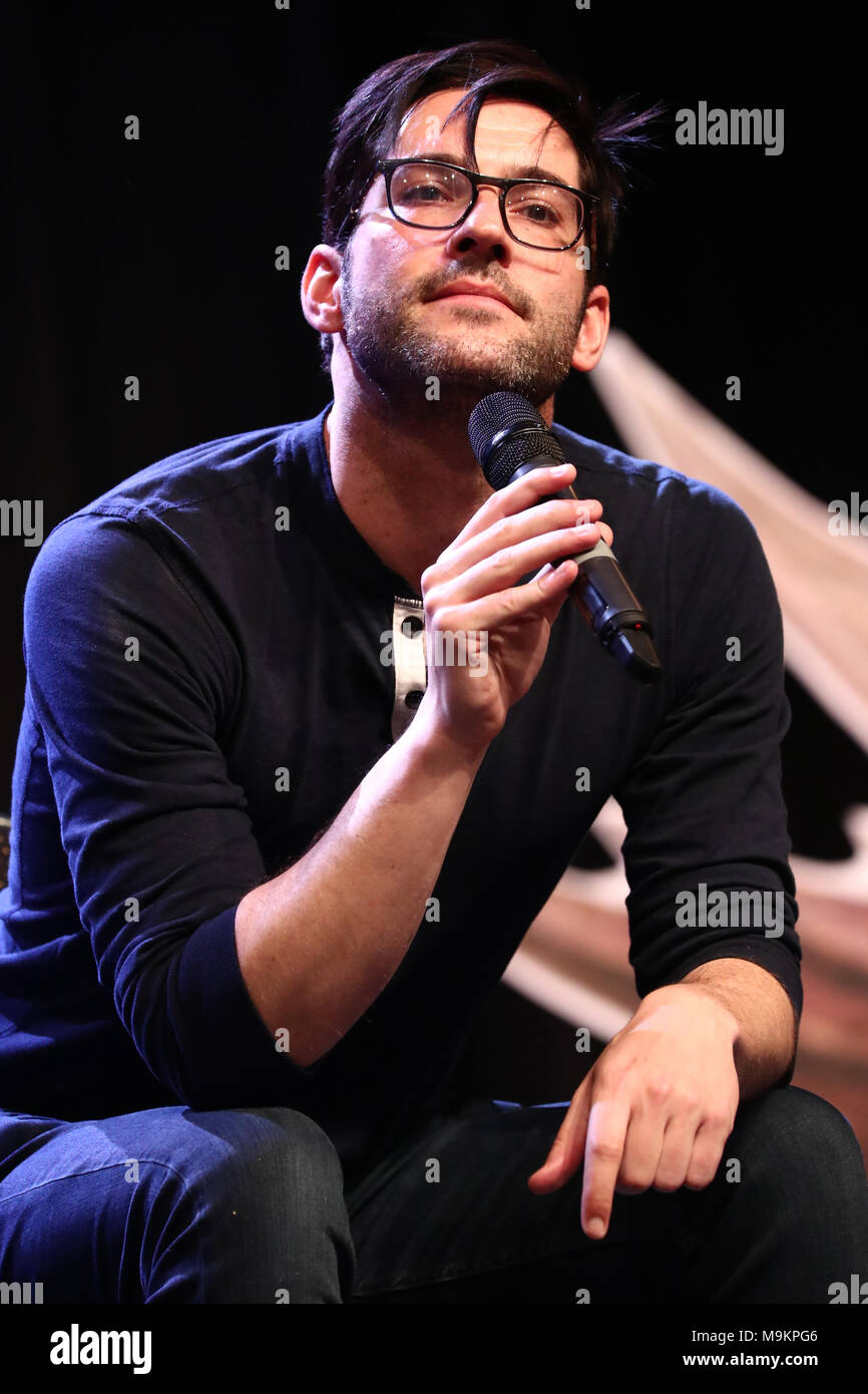 Bonn, Germania, 25.3.18, Tom Ellis ( Lucifero Morningstar ) frequentare la magia con 2018, Credit: Holger molto/Alamy Live News Foto Stock