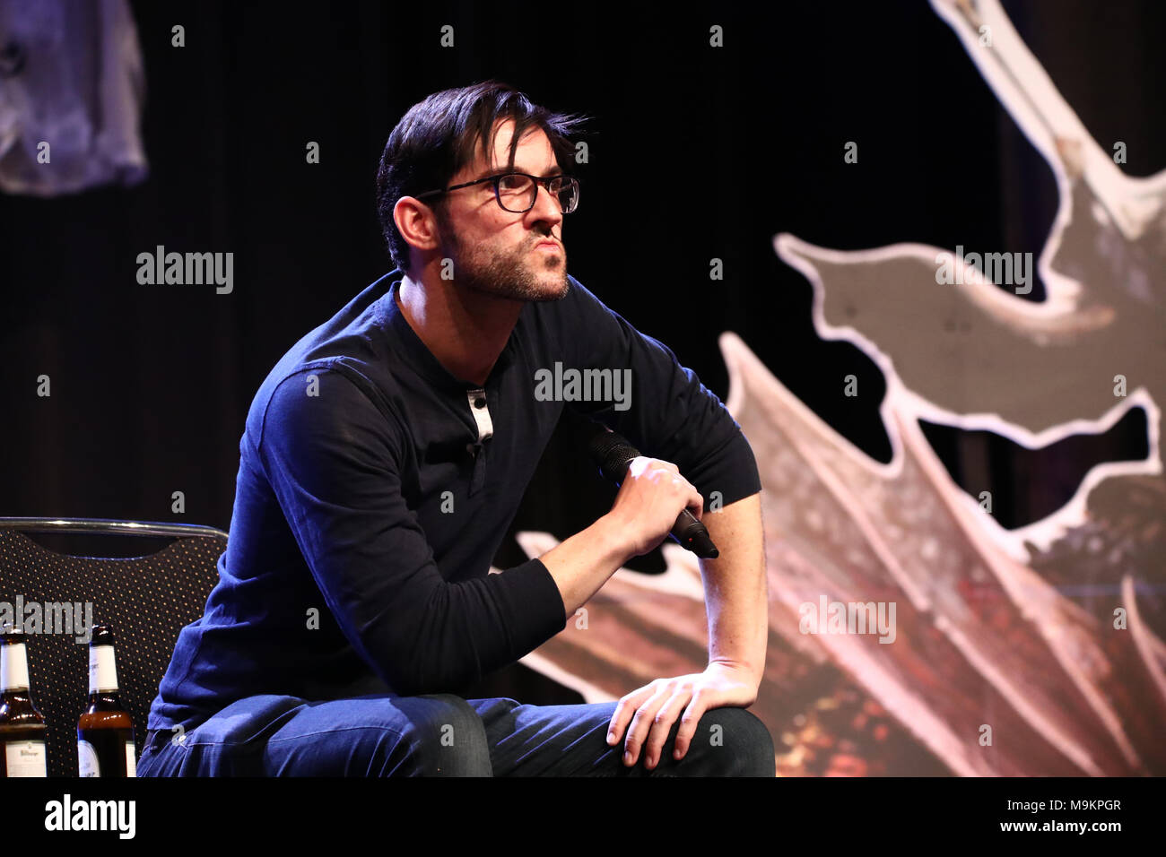 Bonn, Germania, 25.3.18, Tom Ellis ( Lucifero Morningstar ) frequentare la magia con 2018, Credit: Holger molto/Alamy Live News Foto Stock