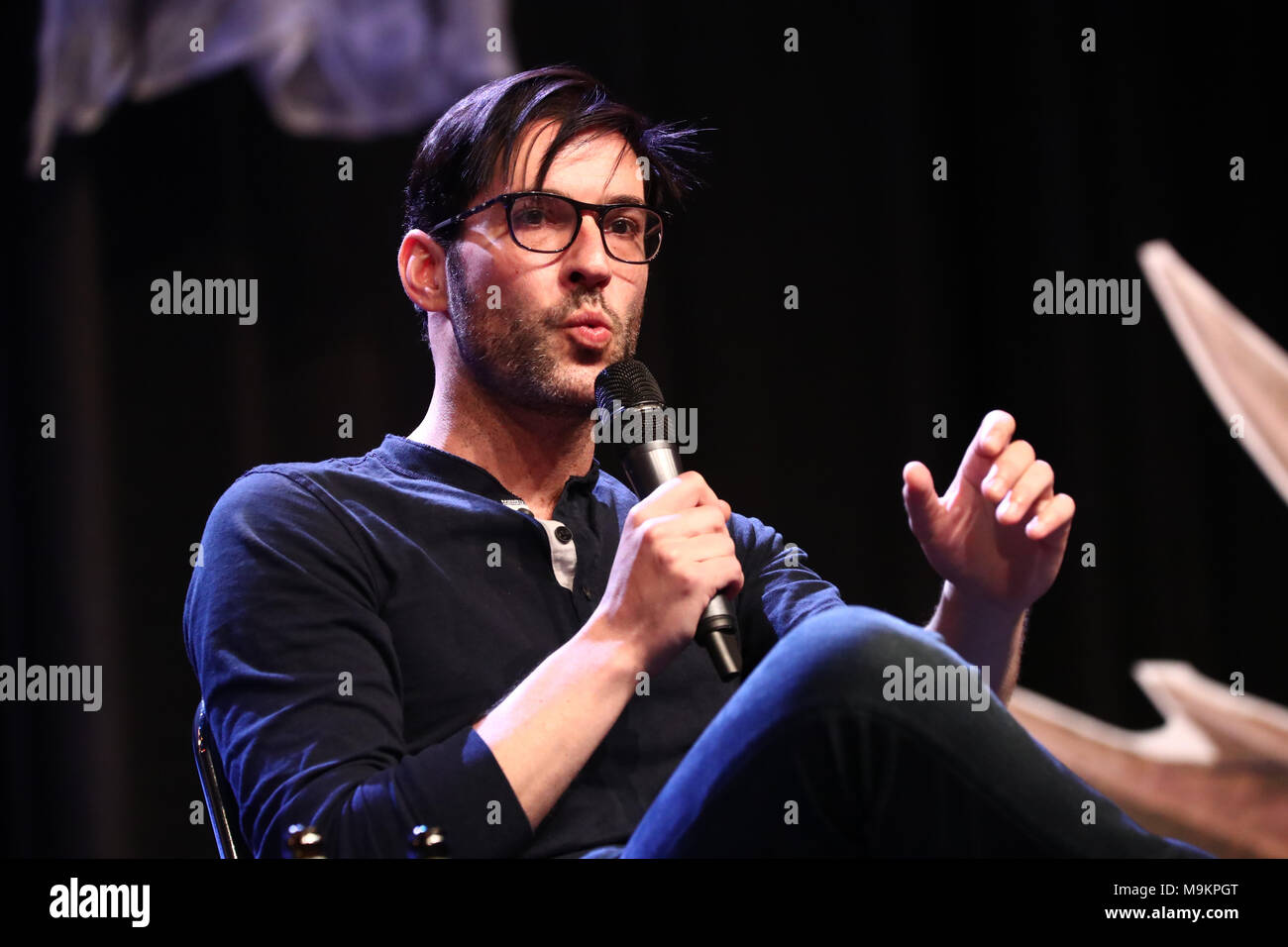 Bonn, Germania, 25.3.18, Tom Ellis ( Lucifero Morningstar ) frequentare la magia con 2018, Credit: Holger molto/Alamy Live News Foto Stock