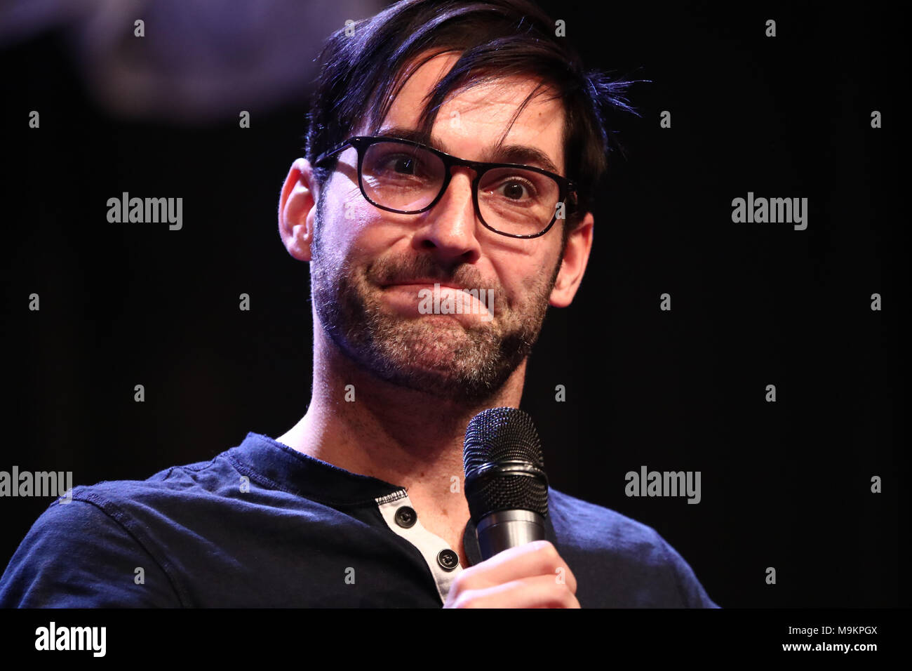 Bonn, Germania, 25.3.18, Tom Ellis ( Lucifero Morningstar ) frequentare la magia con 2018, Credit: Holger molto/Alamy Live News Foto Stock