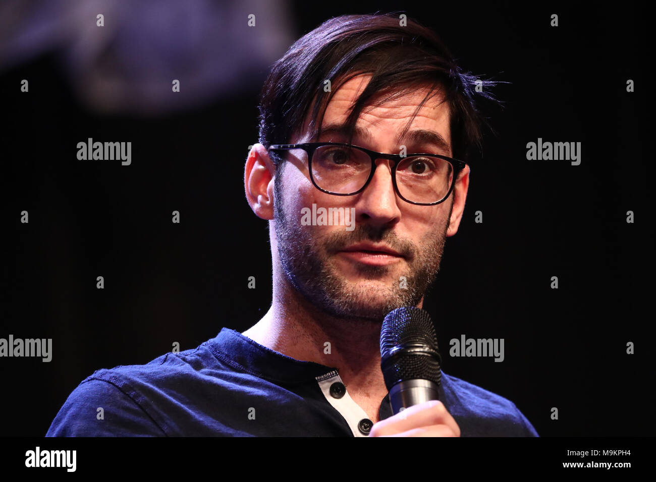 Bonn, Germania, 25.3.18, Tom Ellis ( Lucifero Morningstar ) frequentare la magia con 2018, Credit: Holger molto/Alamy Live News Foto Stock