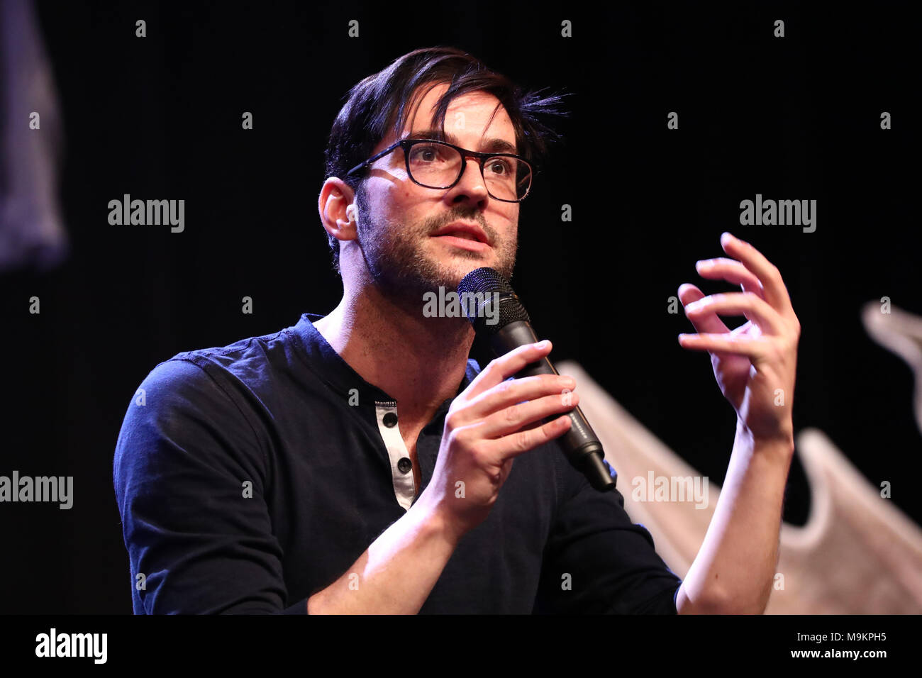 Bonn, Germania, 25.3.18, Tom Ellis ( Lucifero Morningstar ) frequentare la magia con 2018, Credit: Holger molto/Alamy Live News Foto Stock