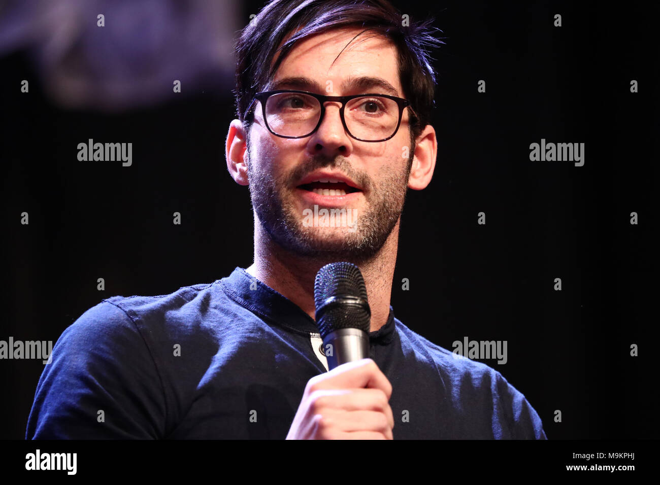 Bonn, Germania, 25.3.18, Tom Ellis ( Lucifero Morningstar ) frequentare la magia con 2018, Credit: Holger molto/Alamy Live News Foto Stock