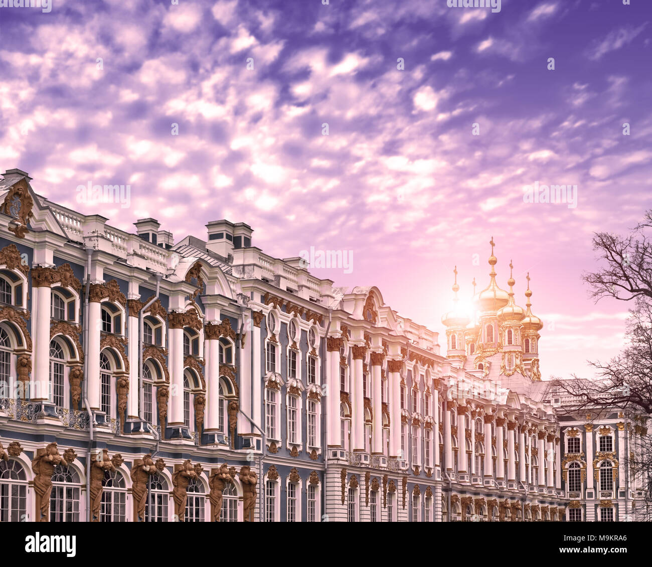 Il Palazzo di Caterina a Carskoe Selo , Pushkin, Saint Petersburg Foto Stock