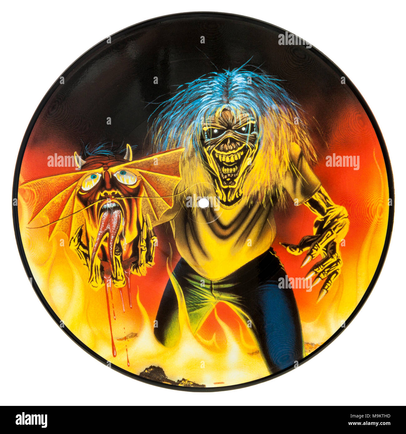 2005 Limited Edition Picture Disc (disco in vinile) dalla British heavy metal band Iron Maiden (il numero della bestia) Foto Stock