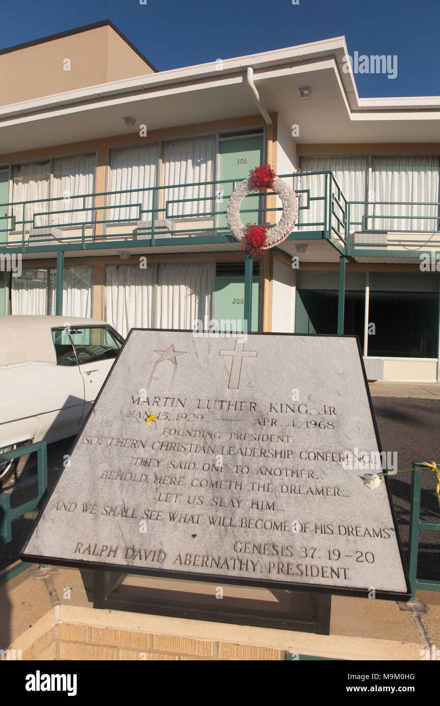 National Civil Rights Museum Situato nel vecchio Lorraine Motel, il sito di Martin Luther King, Jr assassinio, in Memphis, Tennessee. Foto Stock