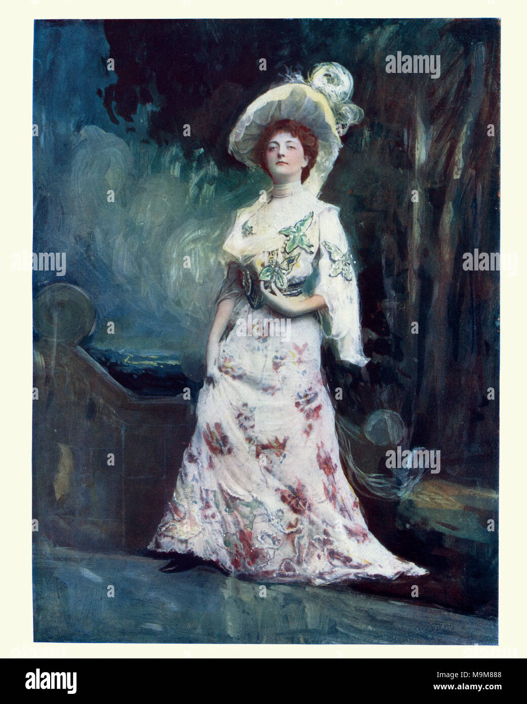 Edwardian attrice Gertrude Maesmore Morris nella possibilità, l'Idolo. Spesso noto come la onorevole Maesmore Morris, era un'attrice inglese nato a Londra che è salito a Foto Stock