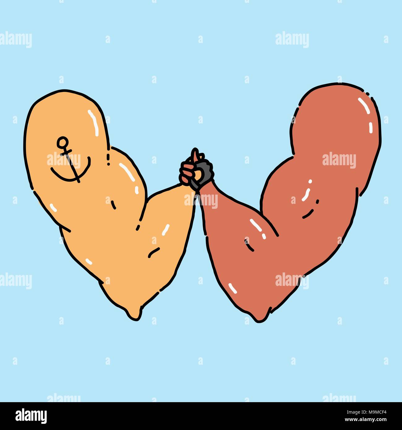 Illustrazione Vettoriale il simbolo di Armrestling Cartoon Illustrazione Vettoriale