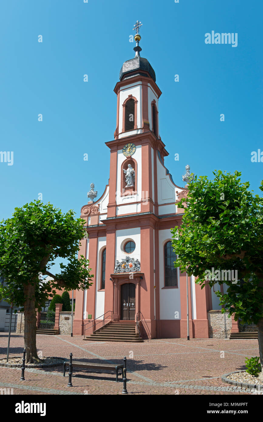 Chiesa di San Cäcilia, Heusenstamm, Hesse, Germania Foto Stock