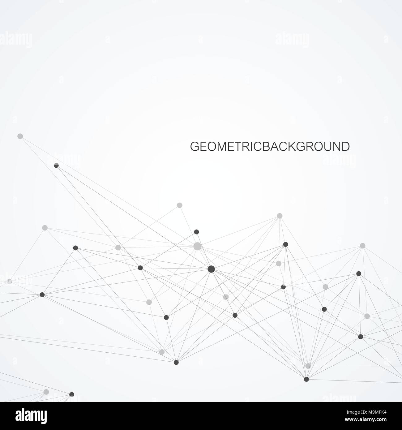 Rete globale di connessione. Rete e grande per la visualizzazione di dati sullo sfondo. Il futuristico global business. Illustrazione Vettoriale. Illustrazione Vettoriale