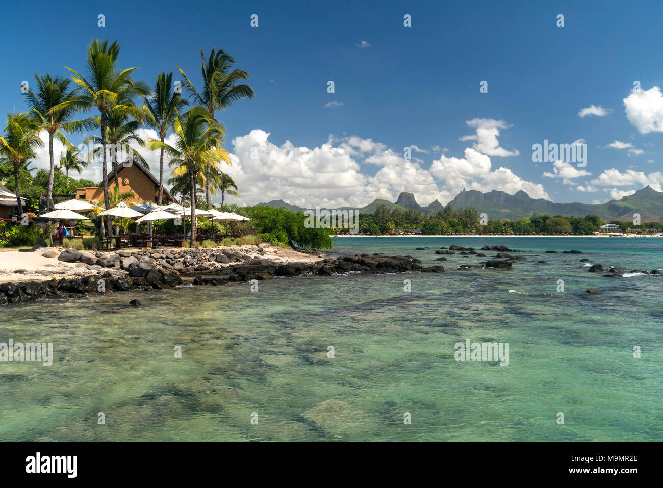 Costa a hotel Oberoi, Turtle Bay, Mauritius Foto Stock