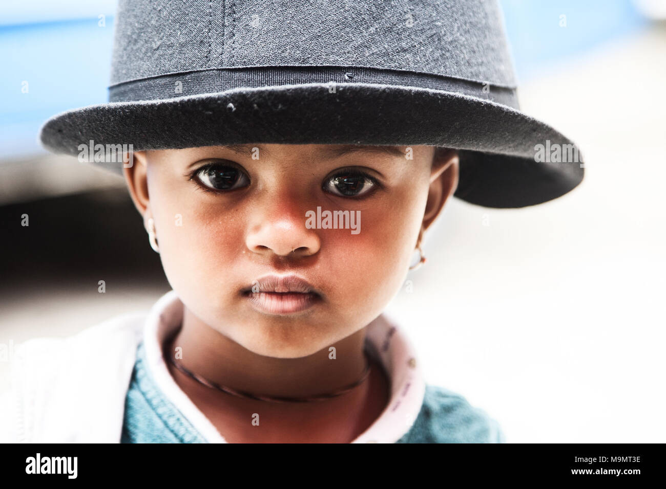 Ritratto di un ragazzino, Addis Abeba, Etiopia Foto Stock