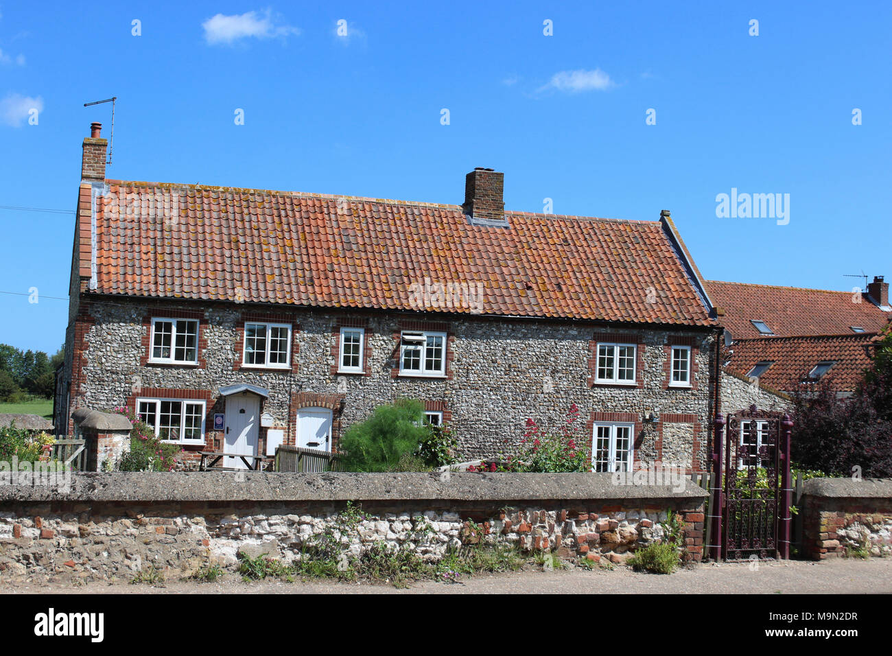 Norfolk Flint Cottages utilizzato come Self Catering alloggi vacanze Foto Stock