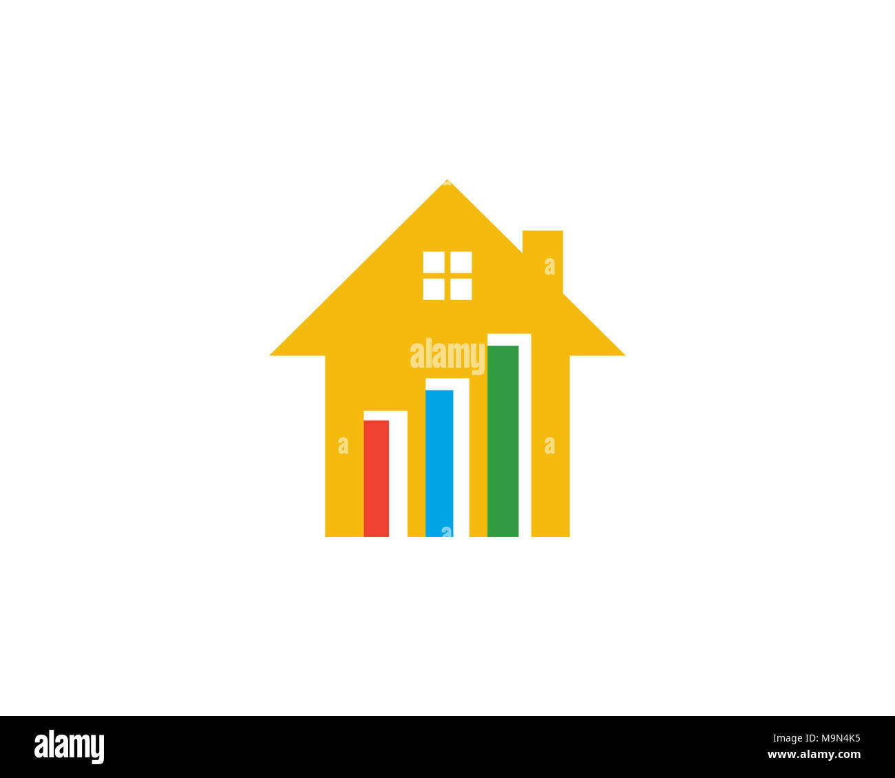 È un simbolo associato con grafica, vendite home o marketing Foto Stock