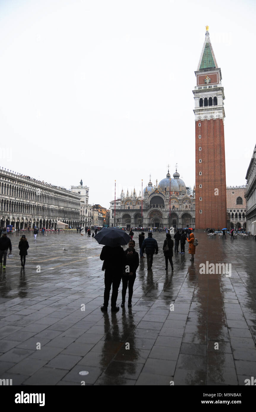 Il campanile, del Campanile di Piazza San Marco, Venezia, Italia. Foto Stock