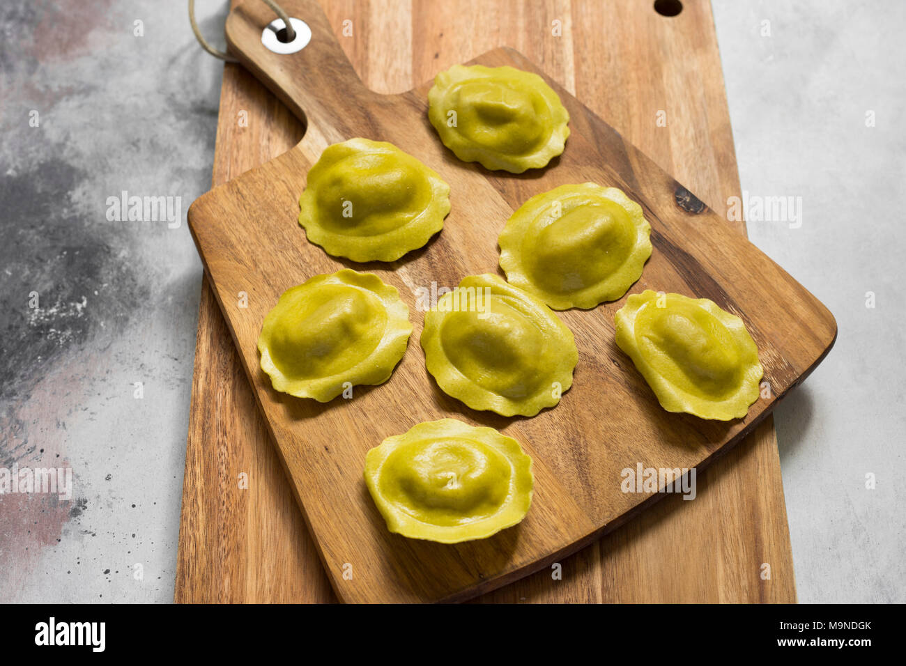 Ravioli o Tortellini Foto Stock