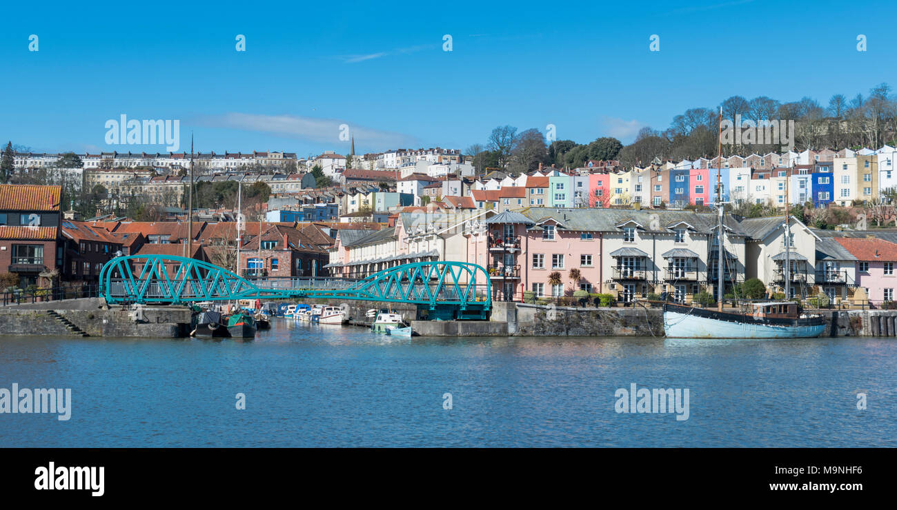 Poole's Wharf, waterfront vivere in colorate Bristol Foto Stock
