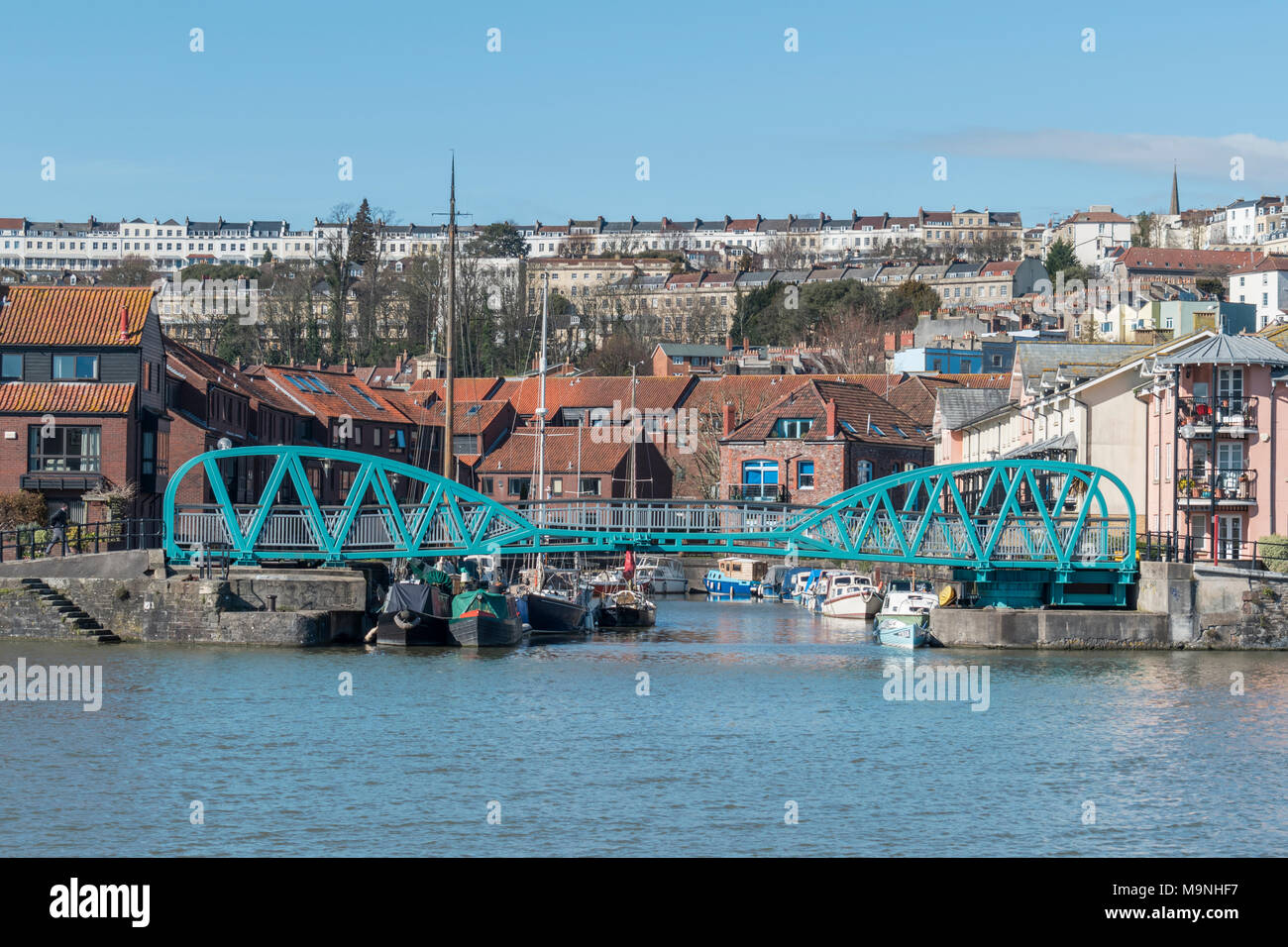Poole's Wharf, waterfront vivere in colorate Bristol Foto Stock