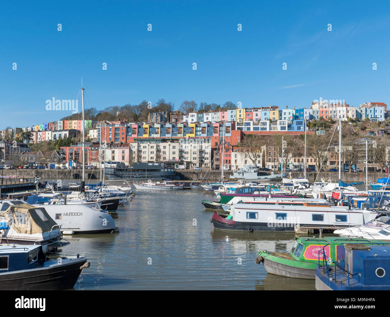 Bristol Marina sul porto di galleggiante, REGNO UNITO Foto Stock