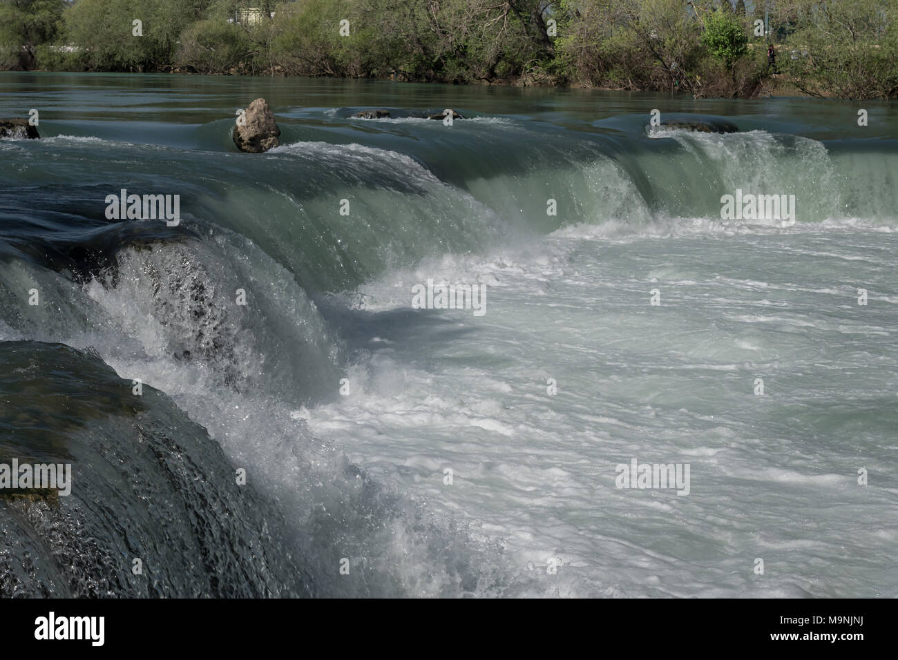 Cascata sul fiume Manavgat, Turchia Foto Stock