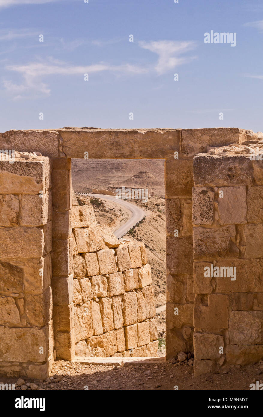UNESCO World Heritage Site, Ein Avdat, il Parco Nazionale del deserto del Negev, Israele. Nel periodo Ellinistic e inizio di epoca romana era una stazione lungo il Nabatean Foto Stock