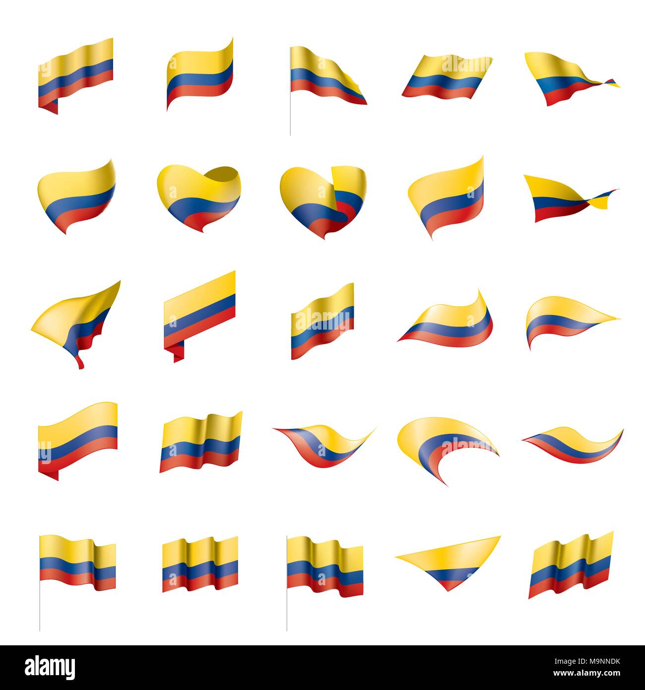 Colombia bandiera, illustrazione vettoriale Illustrazione Vettoriale