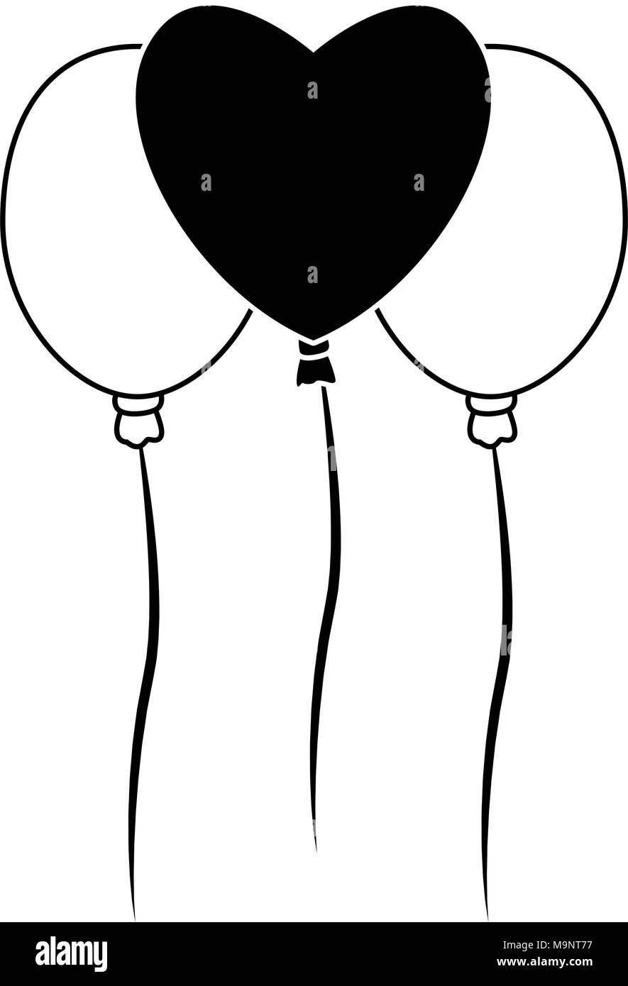 Celebrazione palloncini battenti Illustrazione Vettoriale