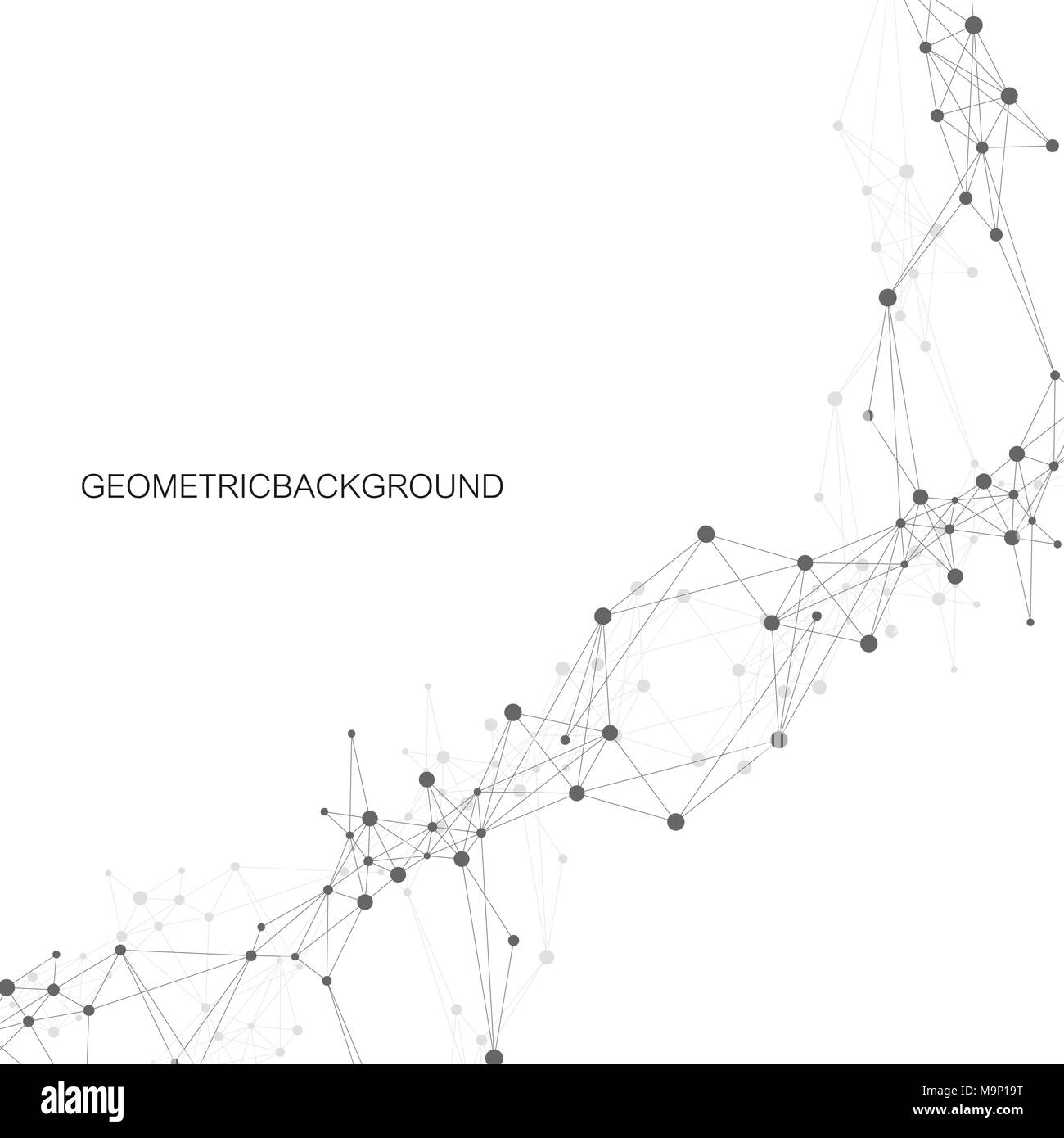 Rete globale di connessione. Rete e grande per la visualizzazione di dati sullo sfondo. Global business. Illustrazione Vettoriale. Illustrazione Vettoriale