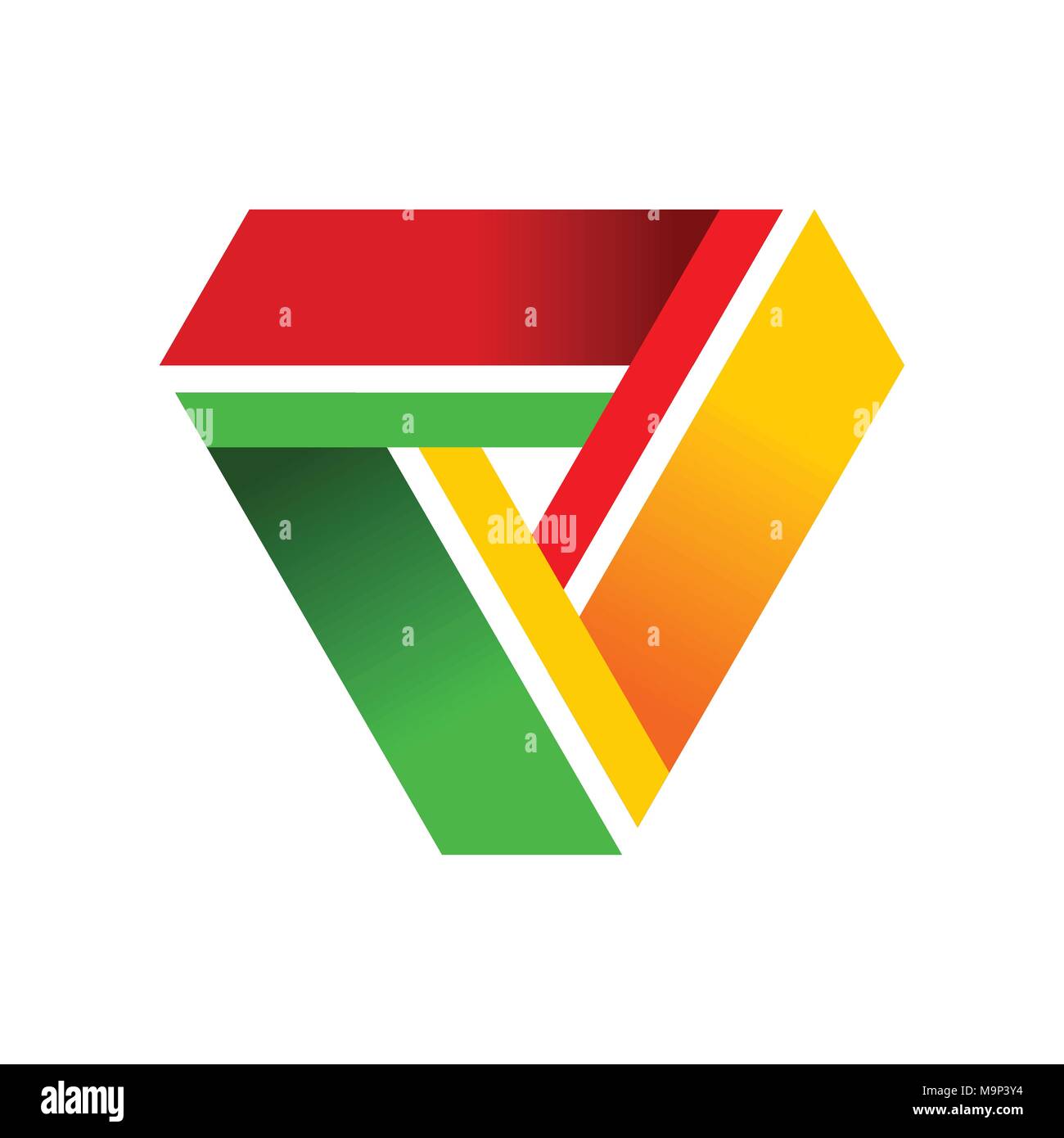 La collaborazione di triangolo ciclo simbolo Vector Graphic Logo Design Illustrazione Vettoriale