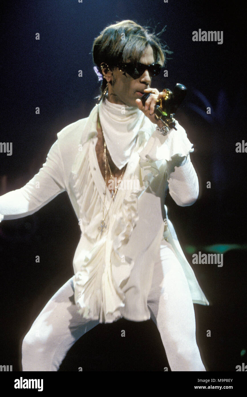 NEW YORK, NY - 20 agosto: Prince suona al Madison Square Garden il Agosto 20, 1995 a New York la gente: il Principe Foto Stock