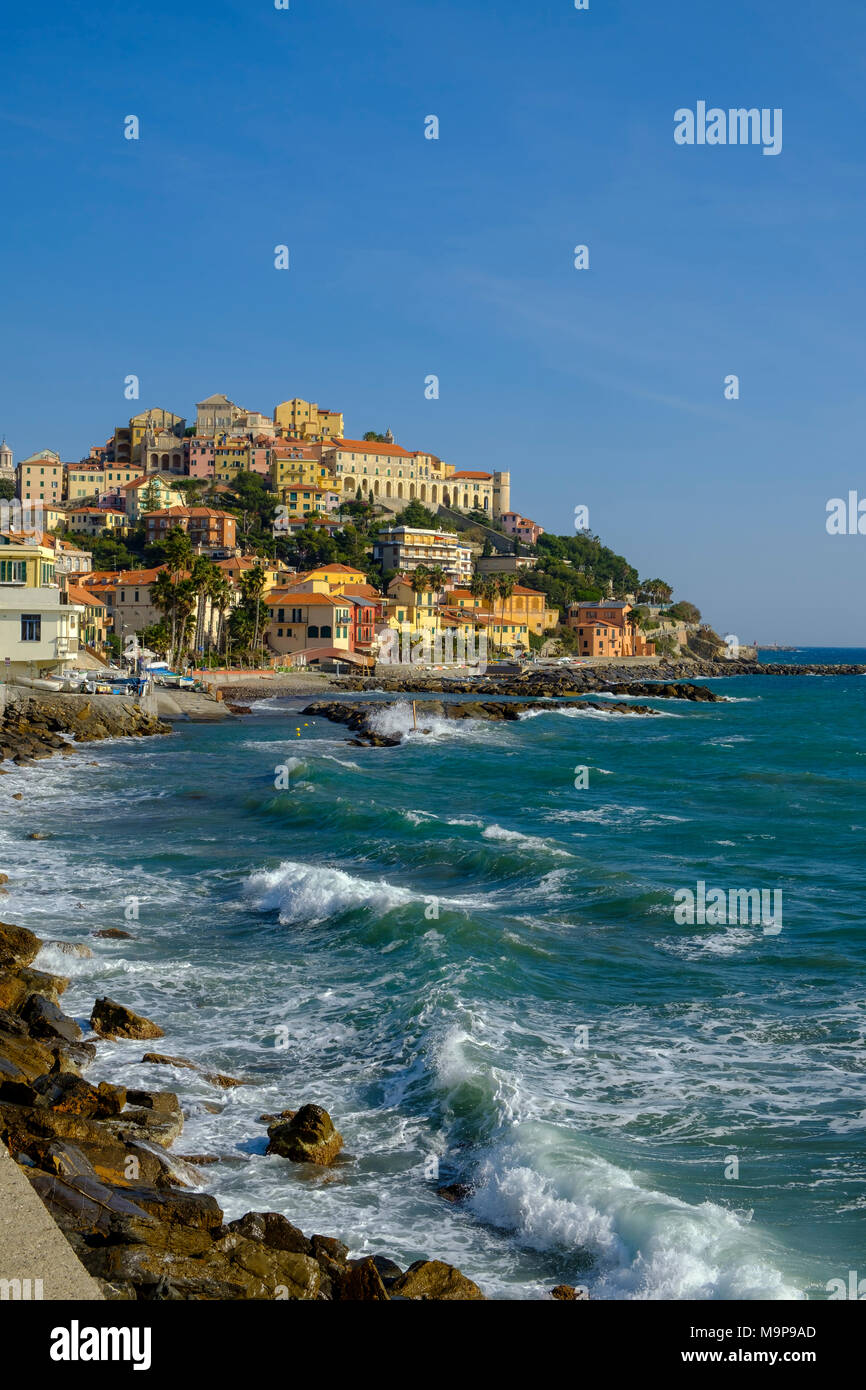 Visualizzare, Riviera di Ponente, Liguria, Italia Foto Stock