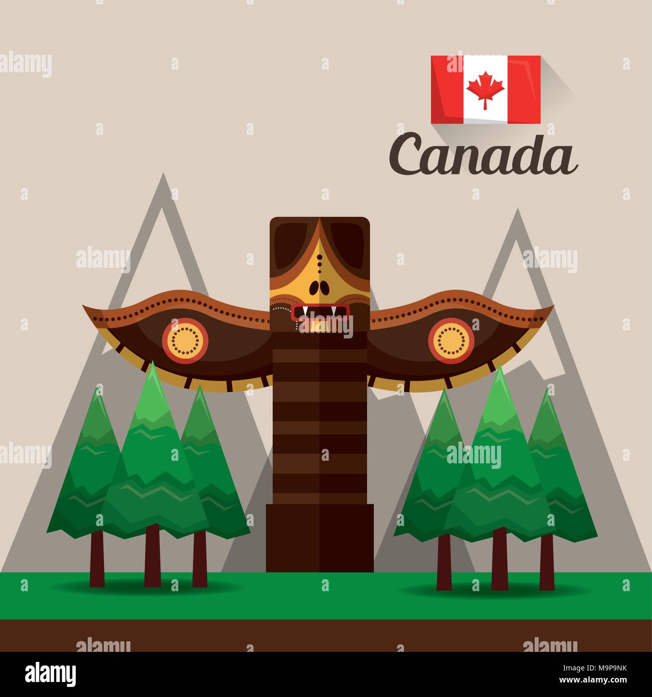 Canada paese americano Illustrazione Vettoriale
