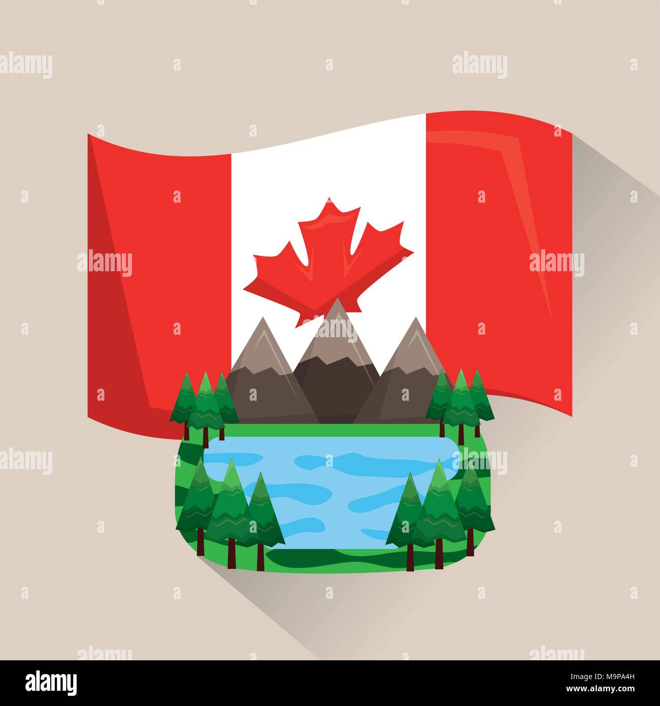 Canada paese americano Illustrazione Vettoriale