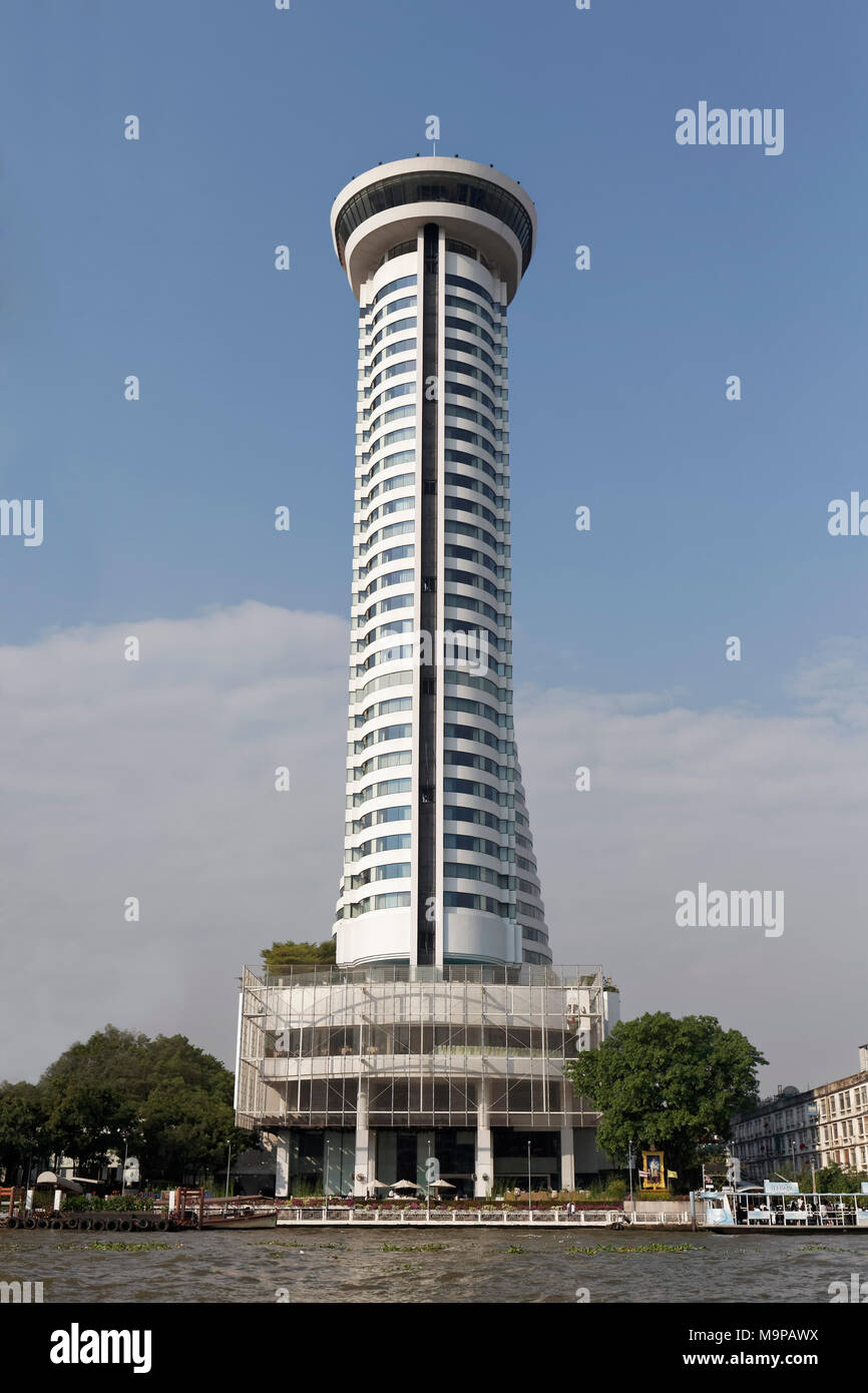 Millennium Hilton Hotel il Mae Nam Chao Phraya, Bangkok, Thailandia Foto Stock