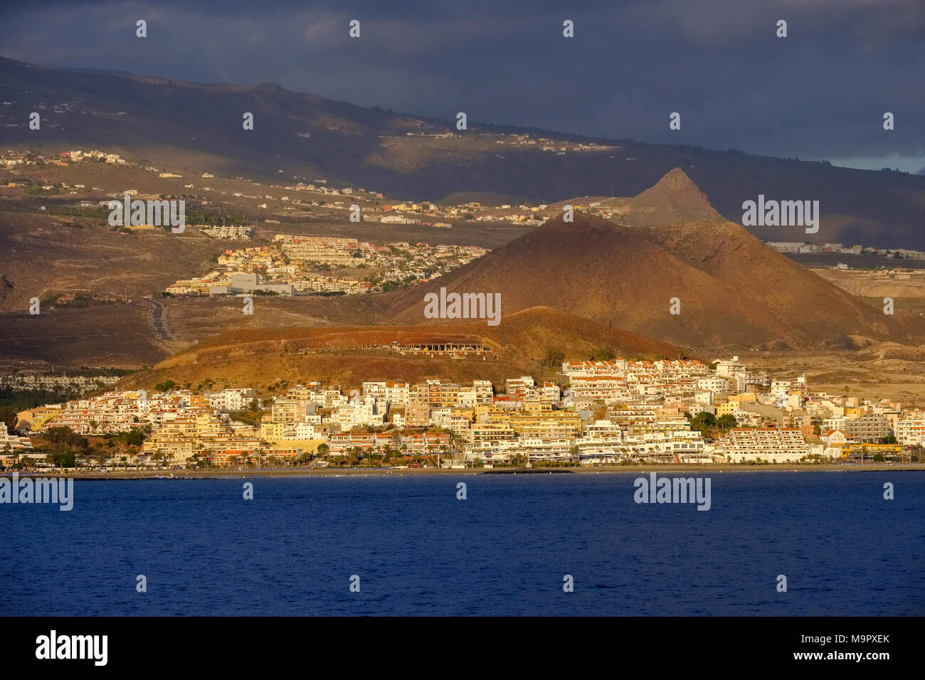 Di Los Cristianos, Tenerife, Isole Canarie, Spagna Foto Stock