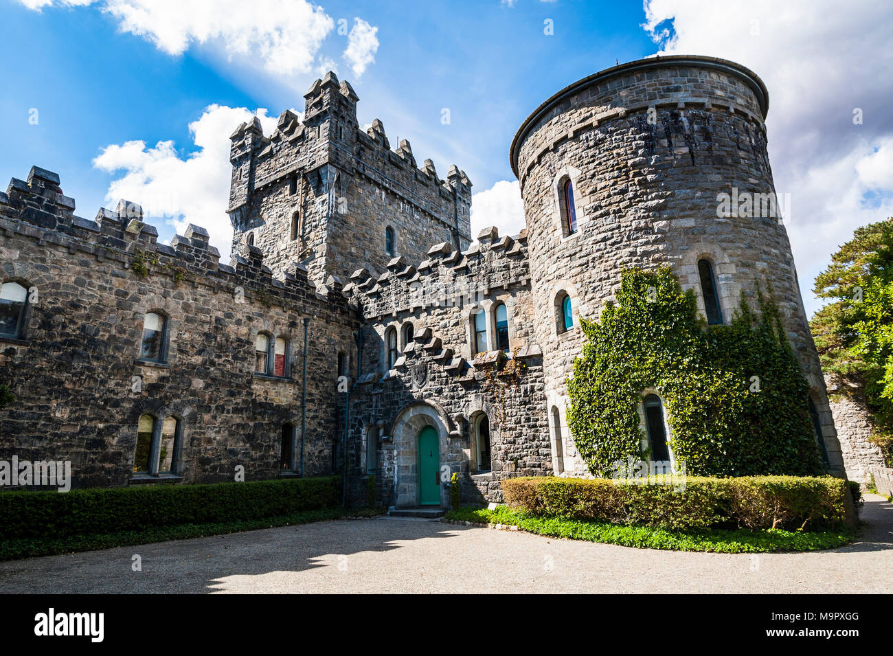 Glenveagh castello, Castello e Parco nazionale di Glenveagh, Donegal, Irlanda Foto Stock