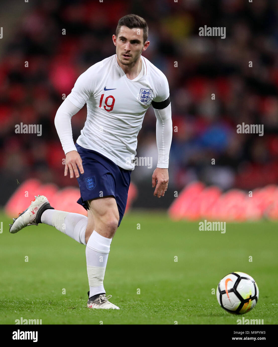 Lewis Cook inglese durante la partita internazionale amichevole al Wembley Stadium, Londra. PREMERE ASSOCIAZIONE foto. Data immagine: Martedì 27 marzo 2018. Vedi PA storia CALCIO Inghilterra. Il credito fotografico dovrebbe essere: Adam Davy/PA Wire. Foto Stock