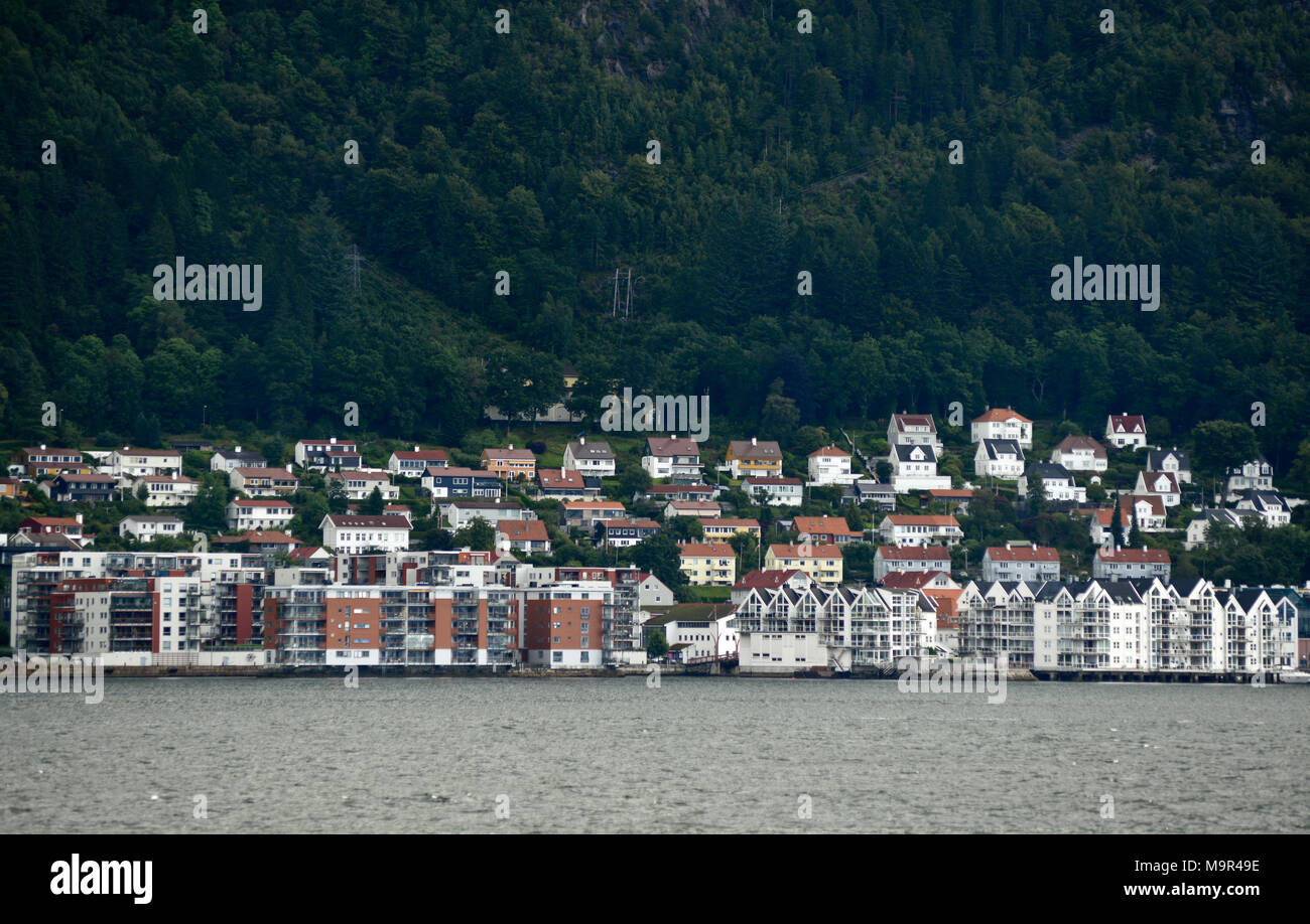 Sobborghi di Bergen, Norvegia Foto Stock