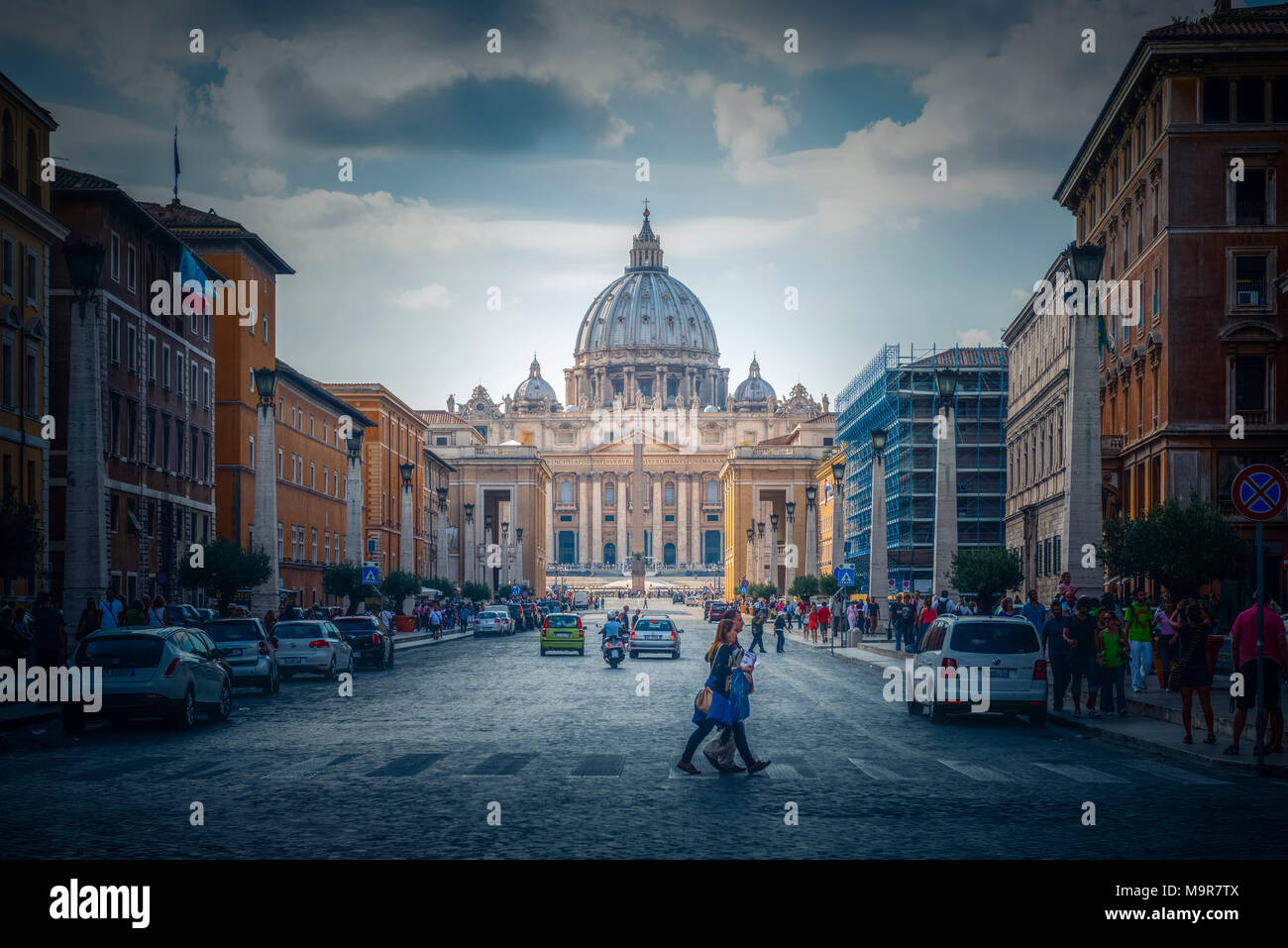 Europa, Italien, Rom Vatikan, Dom Petersdom, Petersplatz Foto Stock