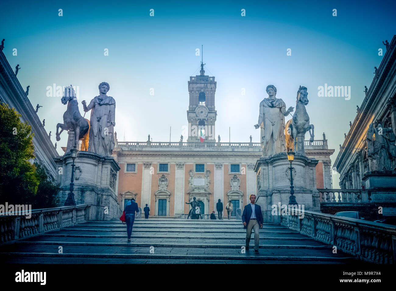 Europa, Italien, Rom,Piazza del Campidoglio, Kapitolsplatz Foto Stock