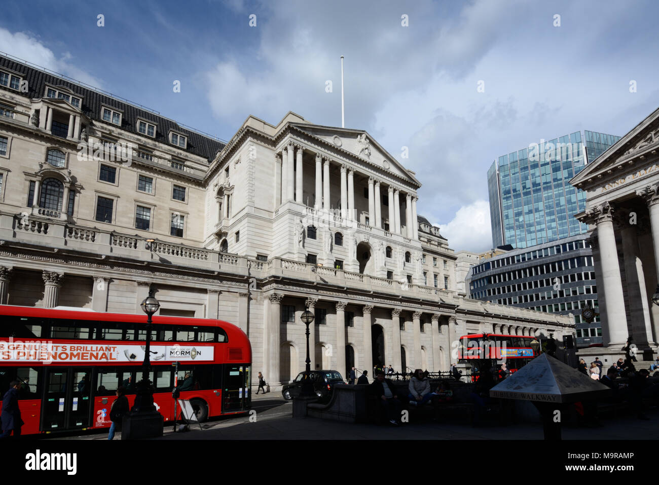 Bank of England, Threadneedle Street, City of London Foto Stock