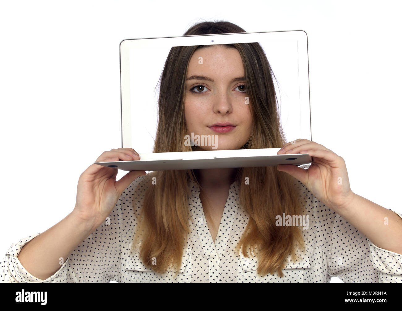 Sulla linea della personalità. Foto Stock