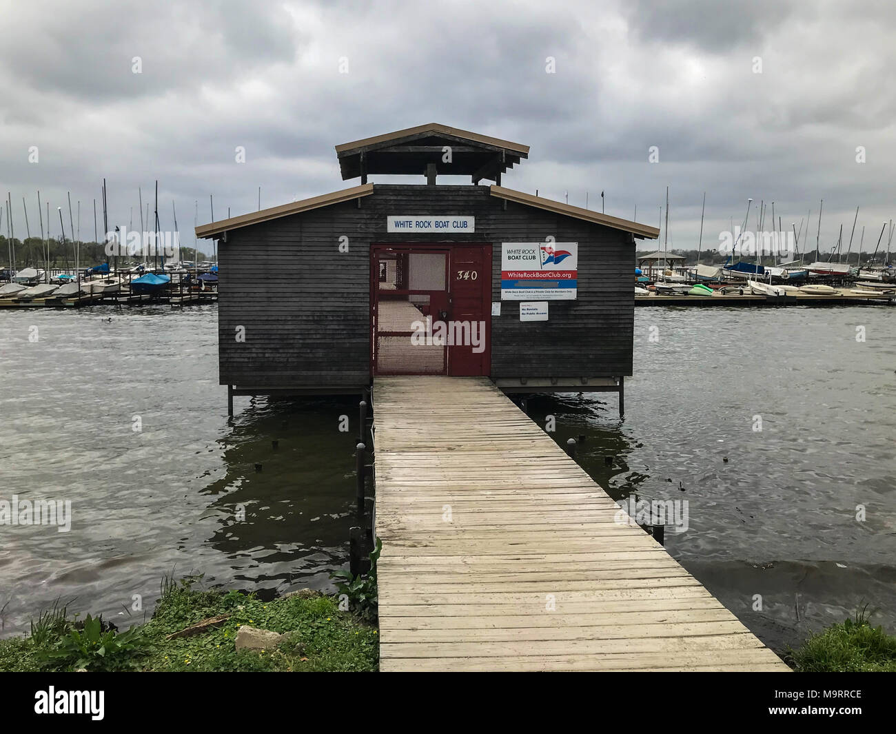 White Rock Lake Boat Club di Dallas Texas Foto Stock