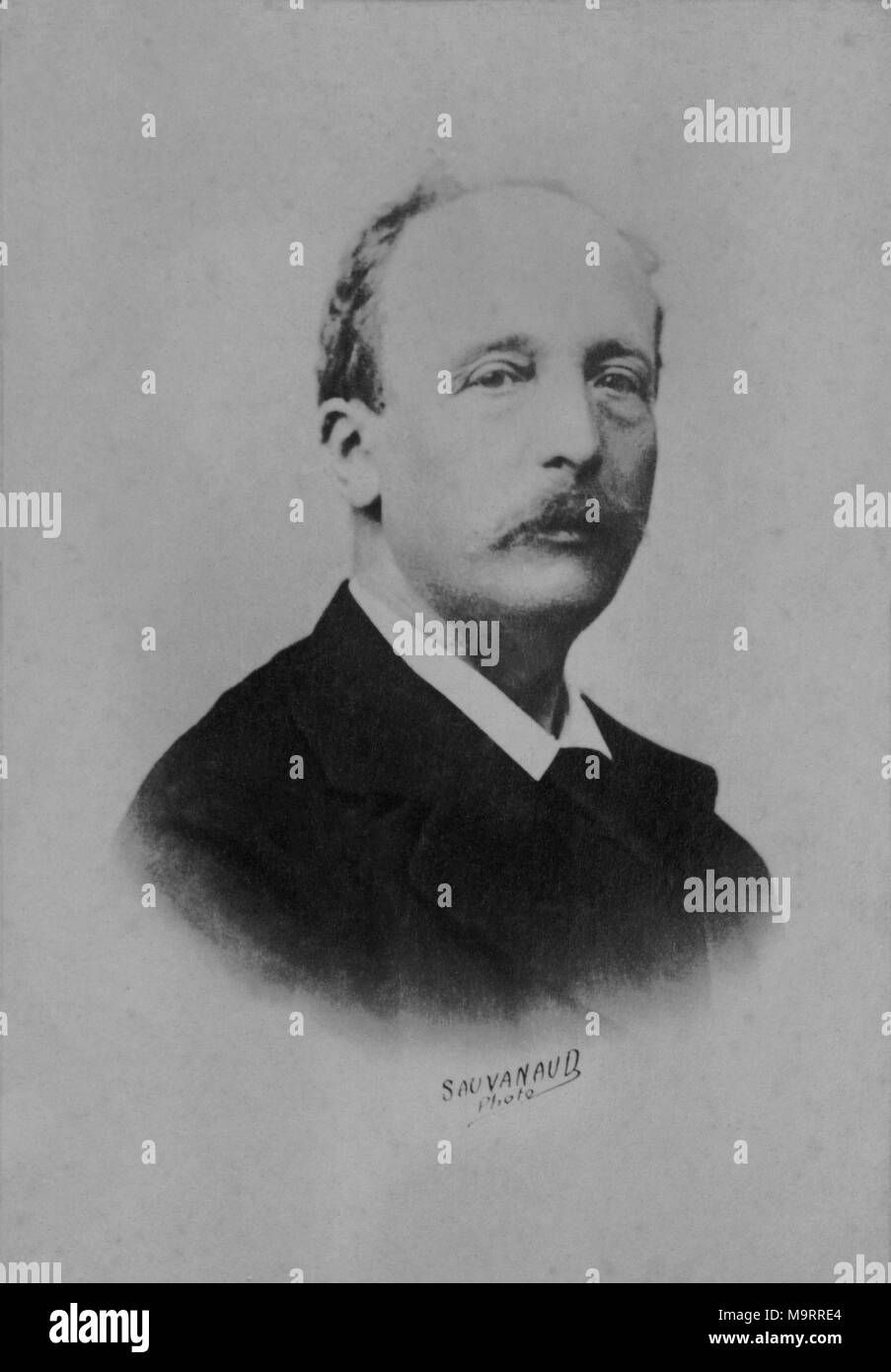 Ritratto dell'incisore francese Louis Oscar Roty ( 1846 - 1911 ) - Fotografia di Sauvanaud Foto Stock